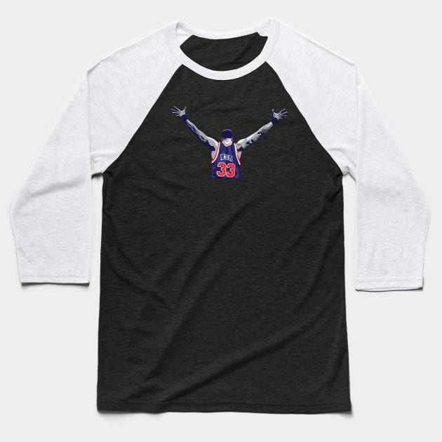 Patrick Ewing Raised Hands. Baseball T-Shirt by qiangdade